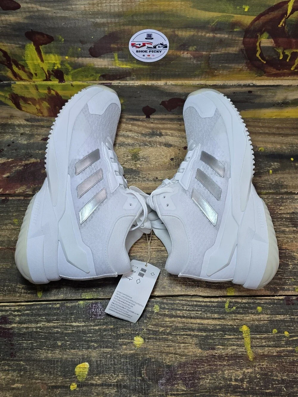 Adidas Crazyflight 6 Mid White Silver HP7030 Volleyball Shoes Womens Size 7,8,9